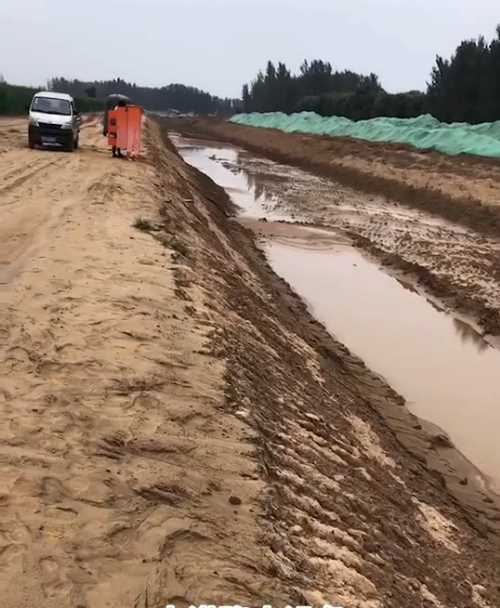 菏泽定陶区河道降水
